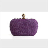 Purple Vivace Clutch with Gold Frame